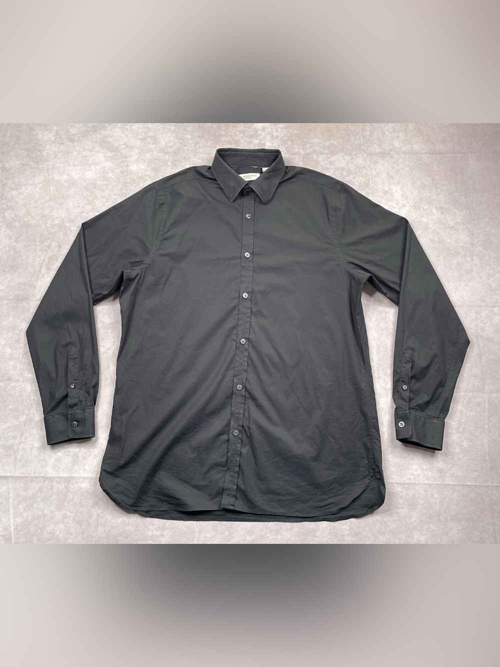 BURBERRY London Button Up Shirt Mens Size 16-41 Black Tailored Designer Casual